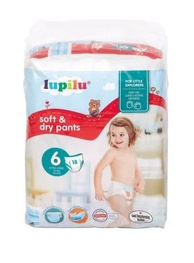 Трусики Lupilu Soft&Dry Pants №6 (15+кг),18 шт.